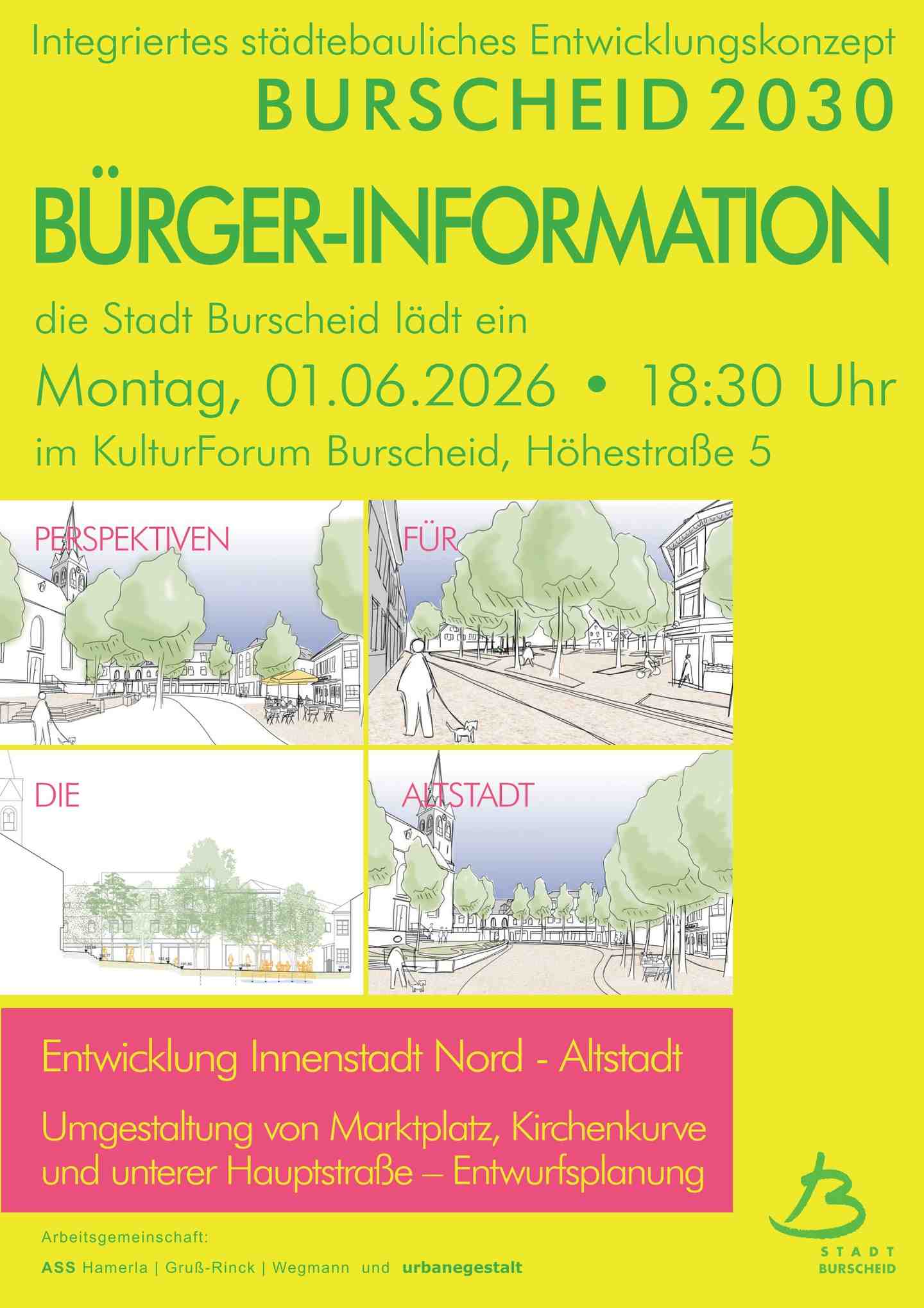 Bürgerbeteiligung zur Umgestaltung von Marktplatz, Kirchenkurve  und untere Hauptstraße Coverbild