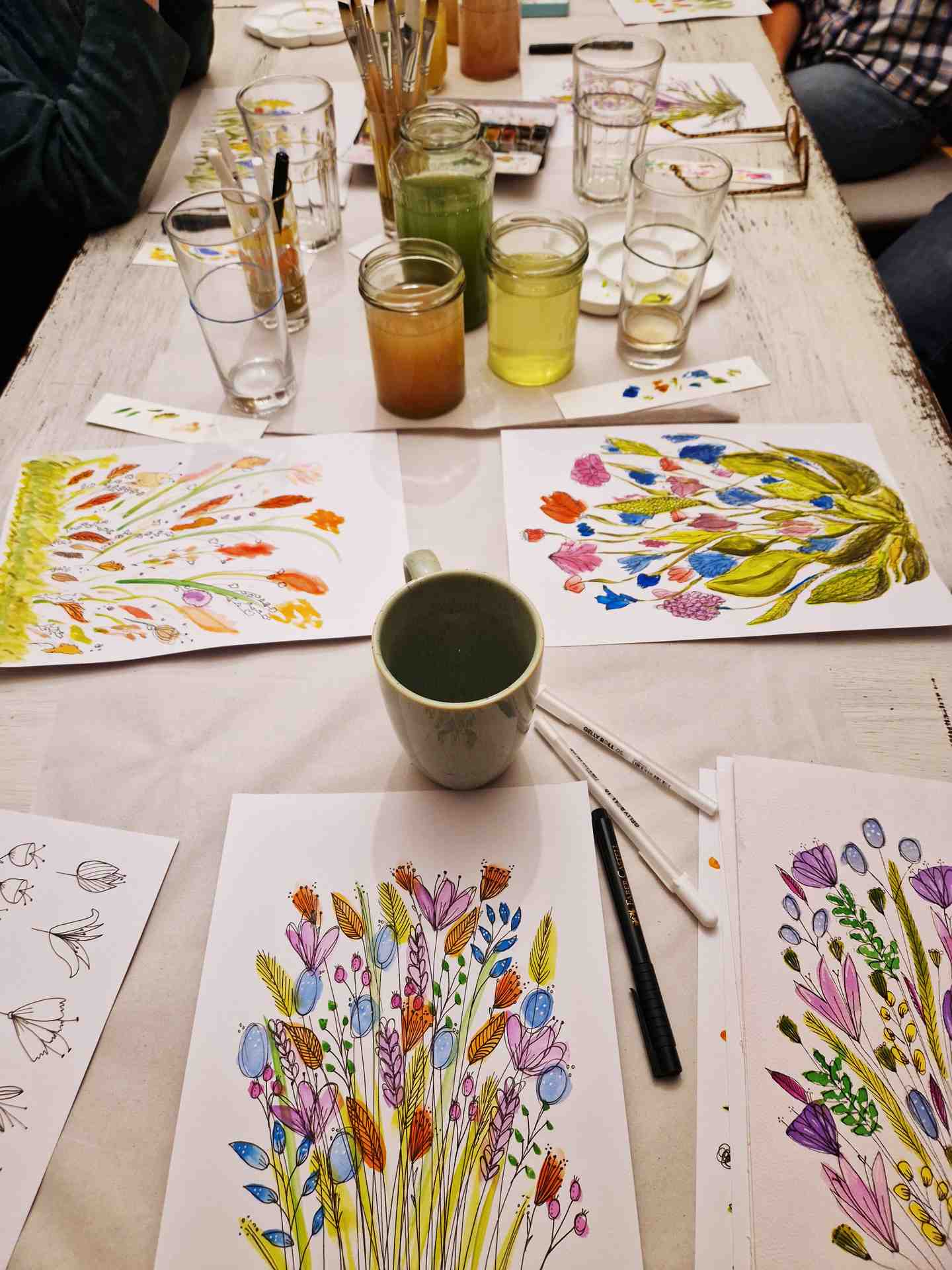 Meditatives Malen mit Aquarell & Fineliner  Coverbild